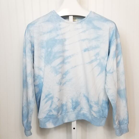 Mello Day Tie Dye Sweatshirt Blue Large - Picture 1 of 6